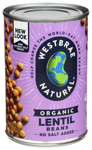 Westbrae Natural Fat Free Organic Lentil Beans, 15 Ounce -- 12 per case.