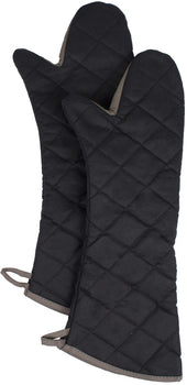 John Ritzenthaler Black Shoulder Length Oven Mitt, 24 inch -- 72 per case