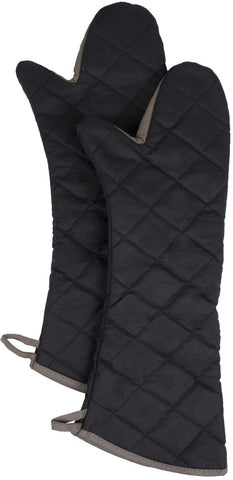 John Ritzenthaler Black Shoulder Length Oven Mitt, 24 inch -- 72 per case