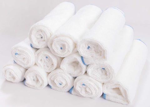 John Ritzenthaler Blue and White Microfiber Towel -- 144 per case