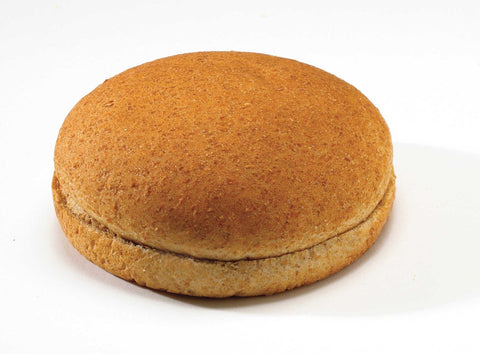 Flowers Foods European Bakers Sliced Whole Wheat Hamburger Bun, 4 inch - 12 per pack -- 10 packs per case.