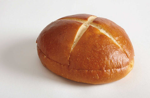 European Bakers 4 Pretzel Hamburger Bun, Sliced, 38.11 Ounce -- 6 per case.