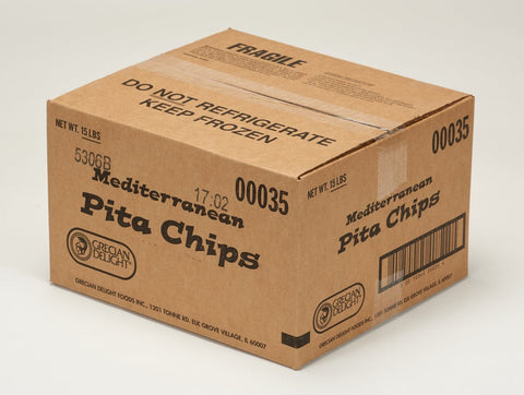 Grecian Delight Mediterranean Pita Chips, 15 Pound.