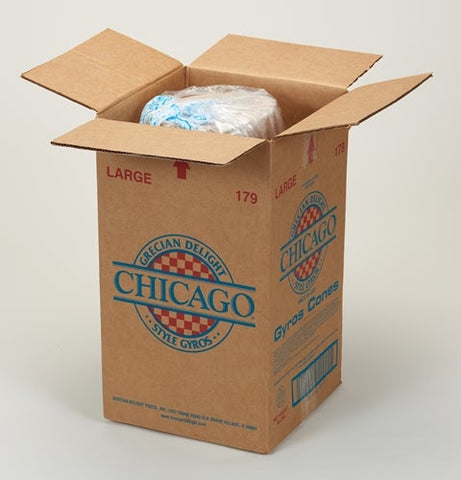 Grecian Delight Chicago Style Large Gryo Cone, 30 Pound.