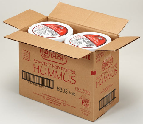 Grecian Delight Roasted Red Pepper Hummus, 0 .5 Gallon -- 4 per case.