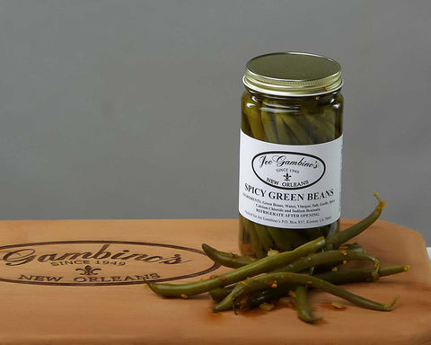 Gambonos Spicy Pickled Green Beans -- 6 per case