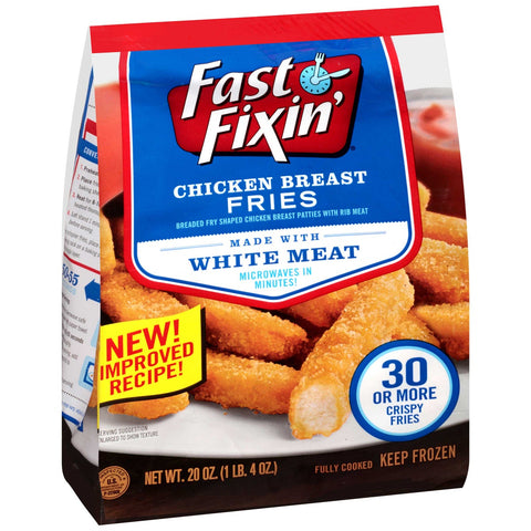 Fast Fixin Breaded Chicken Breast Fries, 20 Ounce -- 8 per case.