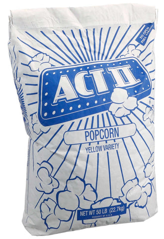 ACT II Medium Yellow Popcorn - Kernels Bag, 50 Pound