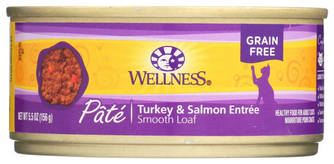 Wellness Turkey and Salmon Canned Cat Food, 5.5 Ounce -- 24 per case.