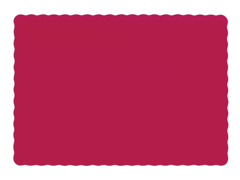 Red Scalloped Place Mat - 9.75X14 -- 1000 Per Case