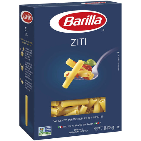 Barilla Ziti Pasta, 16 Ounce -- 12 per case.