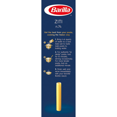 Barilla Ziti Pasta, 16 Ounce -- 12 per case.