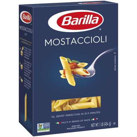 Barilla Mostaccioli Pasta, 16 Ounce -- 12 per case.