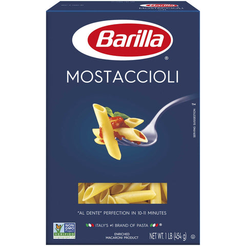 Barilla Mostaccioli Pasta, 16 Ounce -- 12 per case.