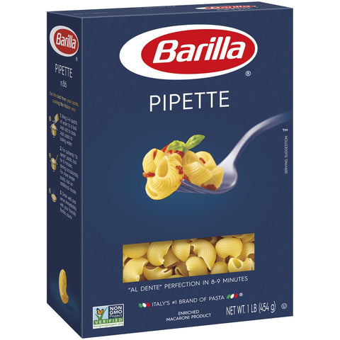Barilla Pipette Pasta, 16 Ounce -- 12 per case.