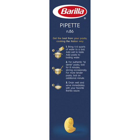 Barilla Pipette Pasta, 16 Ounce -- 12 per case.