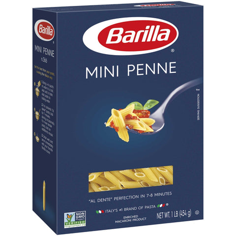 Barilla Semolina Mini Penne Pasta, 16 Ounce -- 12 per case.