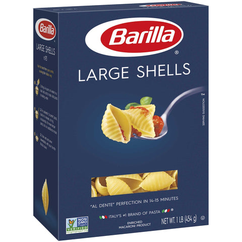 Barilla Large Shells Pasta, 16 Ounce -- 12 per case.