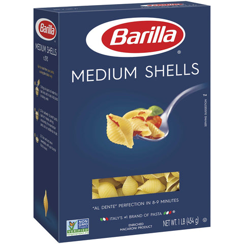 Barilla Medium Shells Pasta, 16 Ounce -- 12 per case.