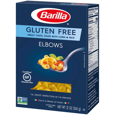 Barilla Gluten Free Elbows Pasta, 12 Ounce -- 8 per case.