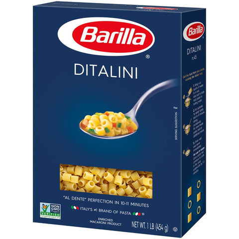 Barilla Ditalini Pasta, 16 Ounce -- 16 Case
