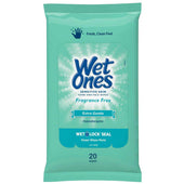 Wet Ones Sensitive Skin Hand and Face Wipes - 20 count per pack -- 10 packs per case.