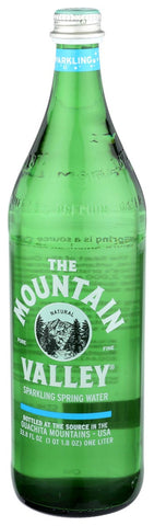 Mountain Valley Spring Water Glass Sparkling Water, 1 Liter -- 12 per case.