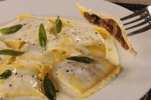 Louisa Large Square Porcini Mushroom Ravioli, 3 Pound -- 2 per case