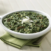 Blount Creamed Spinach with Mushrooms Side Dish, 4 Pound -- 4 per case.