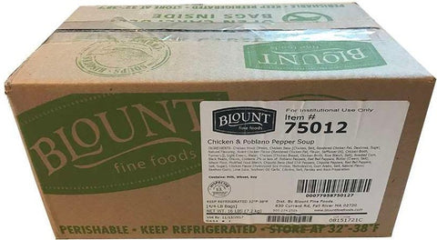 Blount Chicken and Poblano Pepper Soup, 4 Pound -- 4 per case