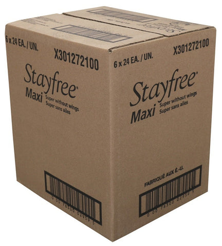 Stayfree Super Maxi Pad, 24 count per pack -- 6 per case