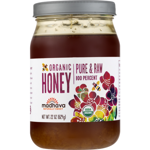 Madhava Organic Honey, 22 Ounce -- 6 per case