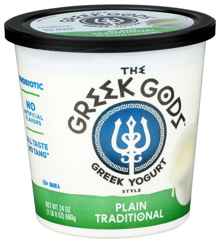 Greek Gods Plain Greek Yogurt, 24 Ounce -- 6 per case.