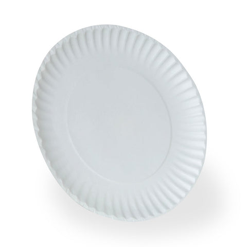 Dixie Uncoated Unprinted 9 inch Paper Plates White -- 1000 per case.