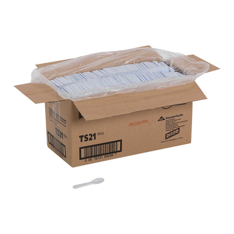 Dixie Light Weight White Polystyrene Taster Spoon -- 3000 per case.