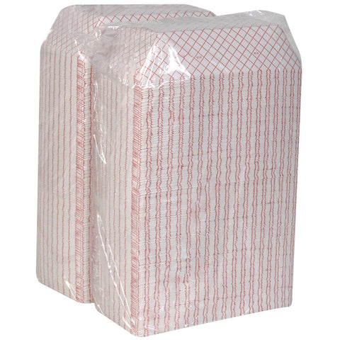 Kant Leek 5 Pound Red Plaid Food Tray -- 500 per case.