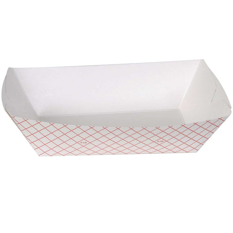 Kant Leek 5 Pound Red Plaid Food Tray -- 500 per case.