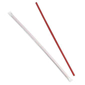 Dixie Individually Wrapped Red Giant Straw, 12 inch -- 2000 per case
