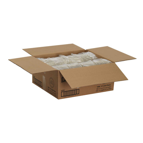 Dixie White Paper Plates 8.5 inch Medium Weight -- 1000 per case.