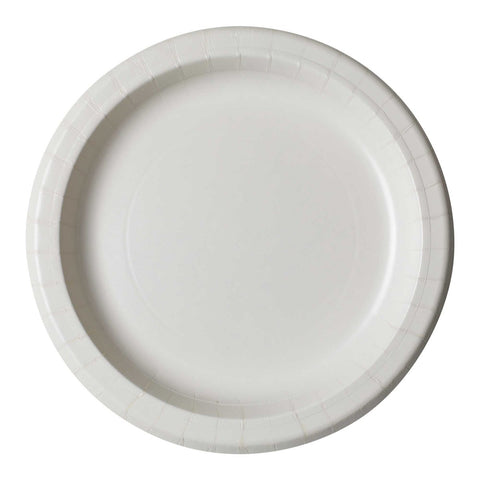 Dixie White Paper Plates 8.5 inch Medium Weight -- 1000 per case.