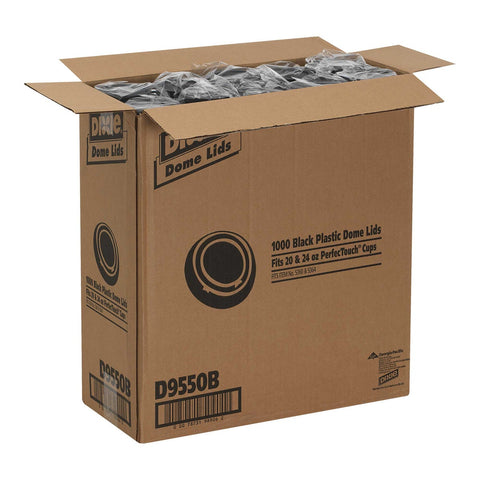 Dixie Lid, Dome, fits 20-24 Ounce Paper Hot Cups Black -- 1000 per case.