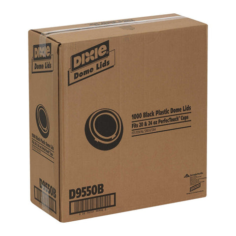 Dixie Lid, Dome, fits 20-24 Ounce Paper Hot Cups Black -- 1000 per case.