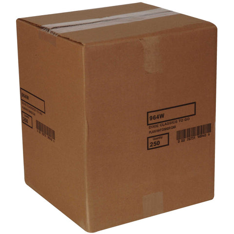 Dixie White Carryout Carton, Dinner Size, 9x5x3 White -- 250 per case.