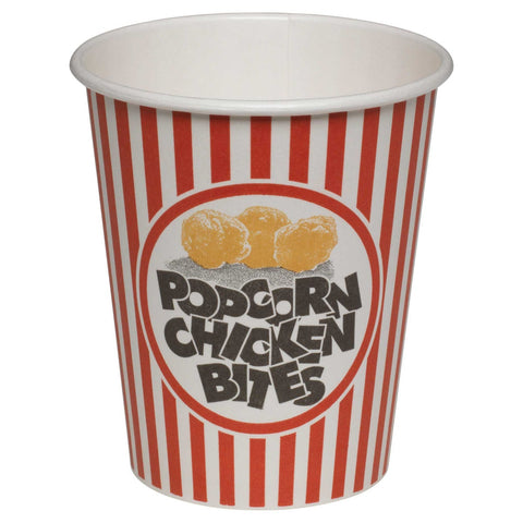 Dixie White Popcorn Chicken Stock Print Paper Cup -- 1000 per case.