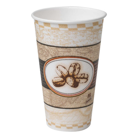 PerfecTouch 16 Ounce Insulated Paper Hot Cup Beans -- 1000 per case.