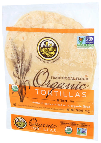 La Tortilla Factory Organic Traditional Flour Tortilla, 7.62 Ounce -- 10 per case