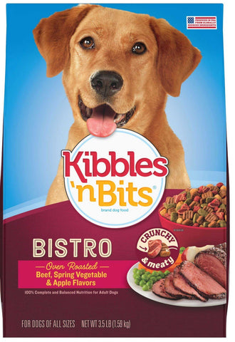 Kibbles N Bits Bistro Beef Dog Food, 3.5 Pound -- 4 per case.