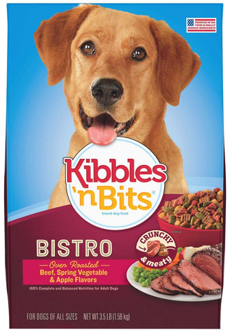 Kibbles N Bits Bistro Beef Dog Food, 3.5 Pound -- 4 per case.
