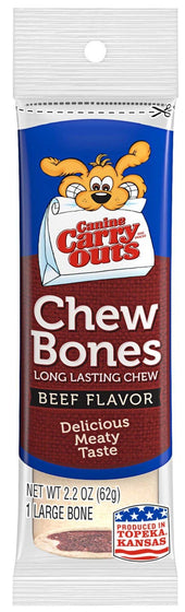 Canine Carry Out Beef Flavor Long Chew Bones , 2.2 Ounce -- 26 per case.
