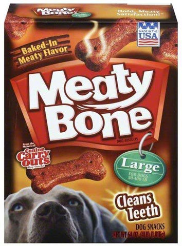 Meaty Bone Large Dog Biscuits, 64 Ounce -- 4 per case.